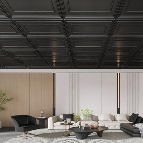 Art3d 12 Pack PVC Ceiling Tiles, 24x48 Inches Glup Up Decorative Ceiling Tiles - Image 2