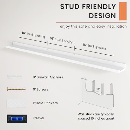 Picture Ledge Shelf, Long Floating Shelves - Image 5