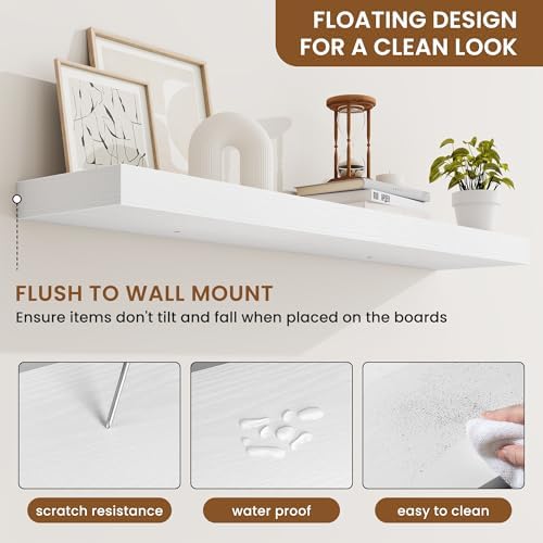 Floating Shelves for Wall, Wall Mounted Wood Shelves - Image 5