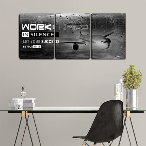 Retro Black Motivational Wall Art Poster Bedroom Office Decor Artwork Canvas - Image 5