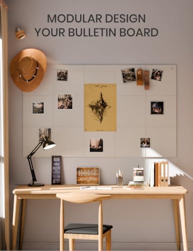 Fluxynara Felt Bulletin Board & Cork Board Alternative, Milky White - Image 6