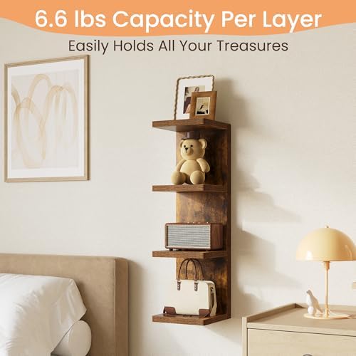 upsimples 4 -Tier Floating Wall Shelf - Image 5