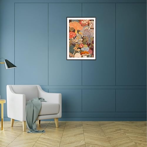 Abstract Mushroom Poster Vintage Japanese Fungi Canvas Wall Art Modern - Image 6