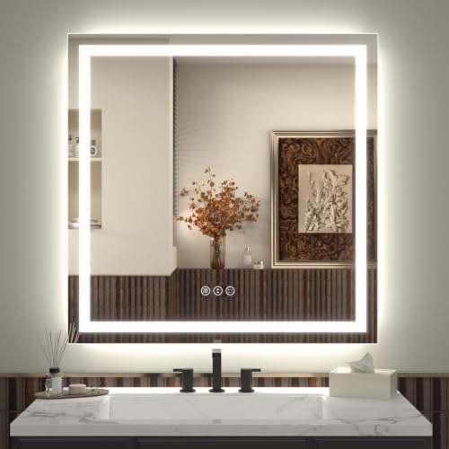 30x30 LED Lighted Bathroom Mirror by ODDSANMirrors