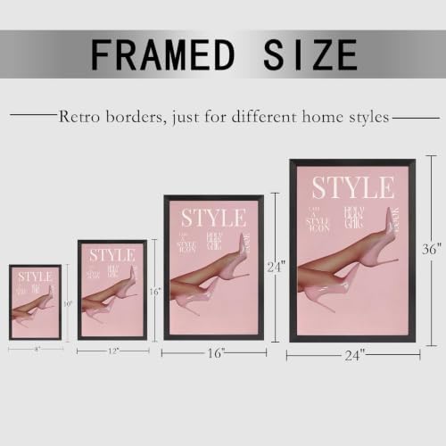 Trendy Pink Heels Poster High Heel News Headline Canvas Wall Art I Am A Style - Image 2