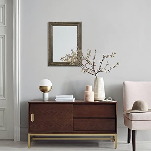 Retro Wall Mirror with Wood Frame Farmhouse Rectangle Hanging Mirrors Decorative - Image 3