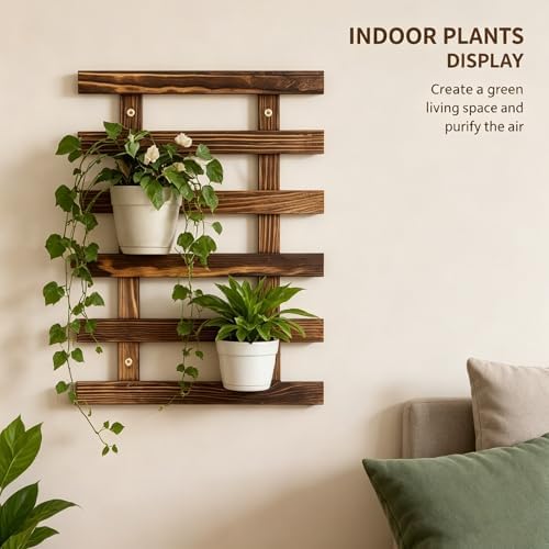 Pack of 2 Vertical Wooden Wall Planter Trellis - Image 7