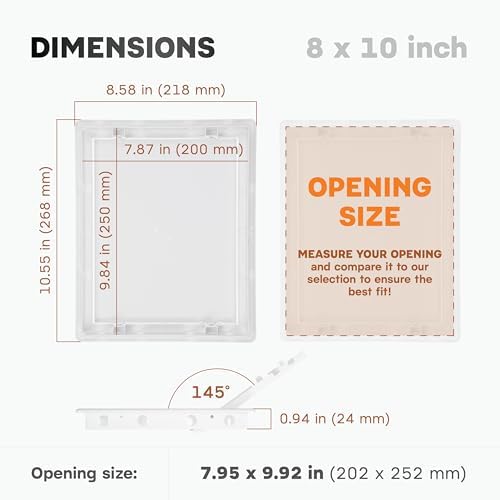 8" x 10" White ABS Plastic Plumbing Access Panel - Image 2