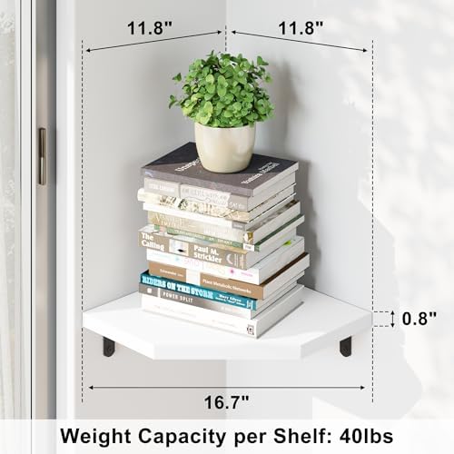 Alsonerbay Pine Wood Corner Shelves - Image 3