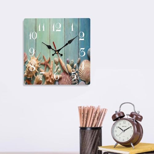 ArtSocket Wall Clock Silent, 12 Inch Coastal Beach - Image 5