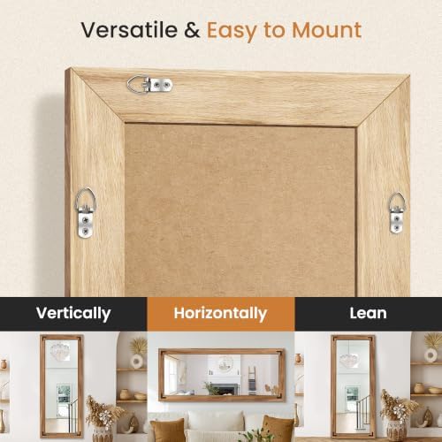 Wood Framed Full Length Mirror for Wall - Image 5