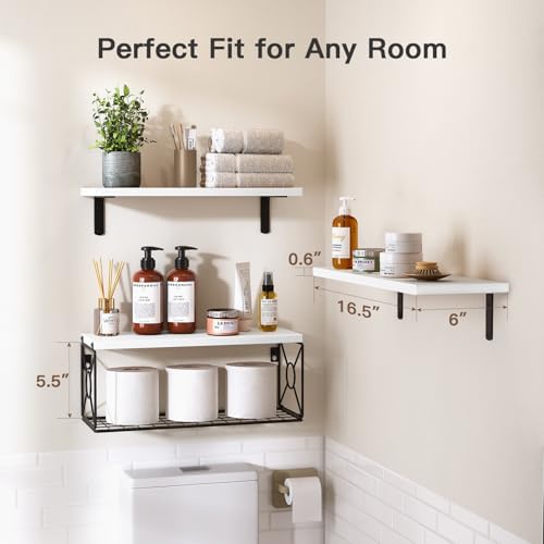 Amada Bathroom Shelves with Storage Basket - Image 2