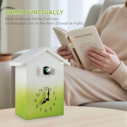 KEYPOWER Cuckoo Clock Cuckoo Wall Clock, Natural Bird Voices Or Cuckoo Call - Image 5