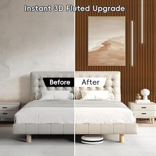 RITOLLO WPC Slat Wall Panels, 90.5 x 7.9 x 0.8Inches 10Pack 3D Accent Wall - Image 5