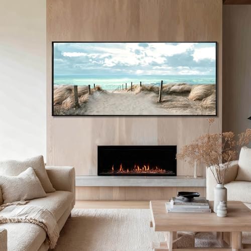 Ocean Wall Art Landscape Wall Decor Modern Canvas Prints 32"x70" Large Artwork - Image 3