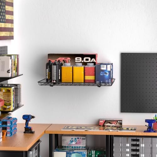 Ultrawall Wall Mounted Storage Shelf, Garage Wall Shelves 24x12 Inch - Image 2