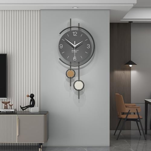 Modern Creative Wall Clock, Minimalist Metal Frame Decorative Wall Clocks by LGJHKMCL