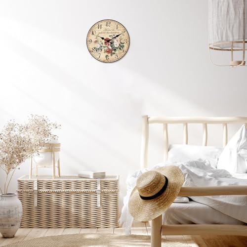 XFM Small Vintage Roses Wall Clocks 10 Inch - Image 3