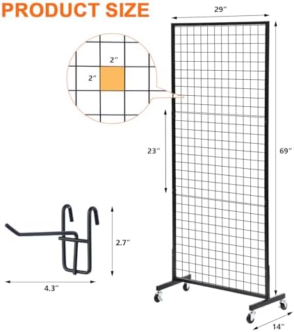 Eastern Tree 1 Pack 2.5'x 6' Three Pieces Grid Wall Panels Stand - Image 3