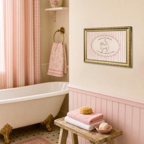 Cute Cat Bathroom Wall Art Welcome to the Bathroom a Cat Will Be - Image 6