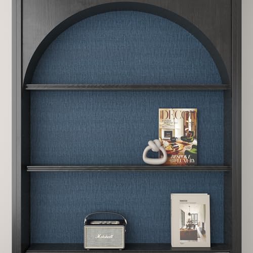 Navy Grasscloth Peel and Stick Wallpaper Textured Blue Grass Cloth Wallpaper - Image 6
