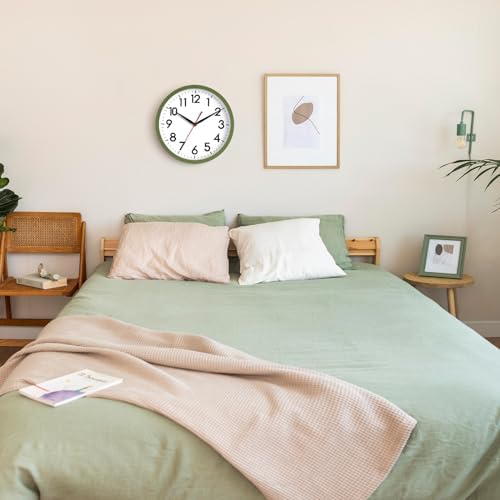 AKCISOT 10 Inch Wall Clock, Silent Battery Operated Analog Clock - Image 4