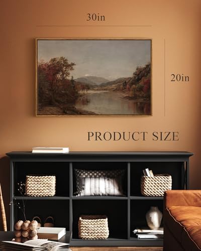 ARPEOTCY Vintage Framed Canvas Wall Art, 20x30 inch, Fall Large Landscape Wall - Image 5
