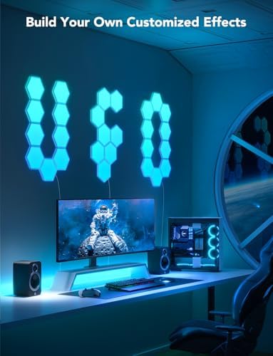 Govee Glide Hexa Light Panels, RGBIC Hexagon LED Wall Lights, Wi-Fi Smart Home - Image 2