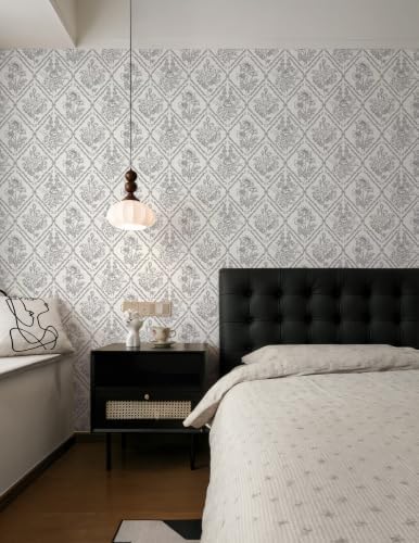 Toduso Peel and Stick Wallpaper Vintage Wall Paper Black and Cream White - Image 6