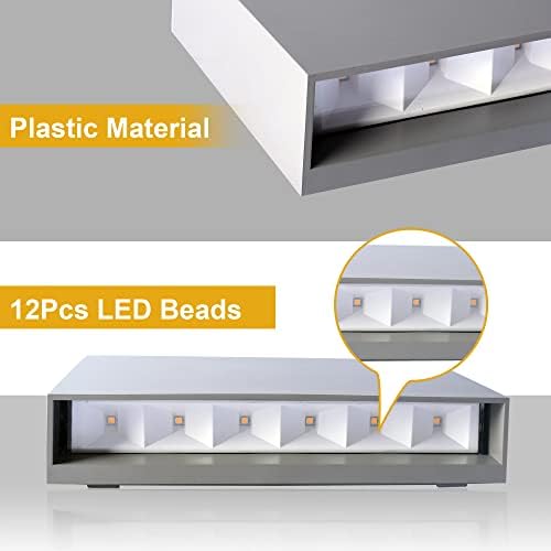 FUDESY LED Wall Sconce, 12W Up Down Modern Outdoor Wall Lights, 2 Pack - Image 4
