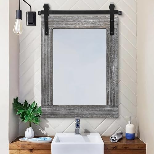 AAZZKANG Wall Mirror Large Rectangle Barn Door Mirrors - Image 3