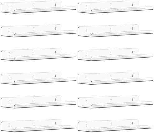 Qukaka 15" Clear Floating Shelves by QukakaHomeCare