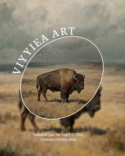 VIYYIEA Vintage Bison Canvas Wall Art - Image 3
