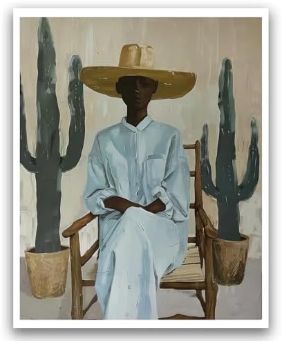 Black Girl Art Posters African Minimalist Wall Art 16x20 Inch Unframed by Unknown