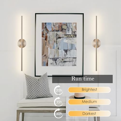 KARTOOSH Battery Operated Wall Sconces Set of Two Wireless Wall Lights - Image 4