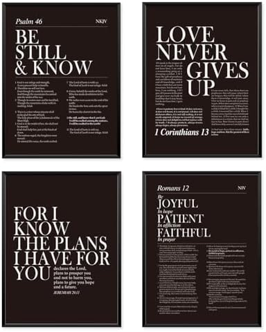 Locomiss Black and White Christian Jesus Scripture Wall Art Decor by Unknown