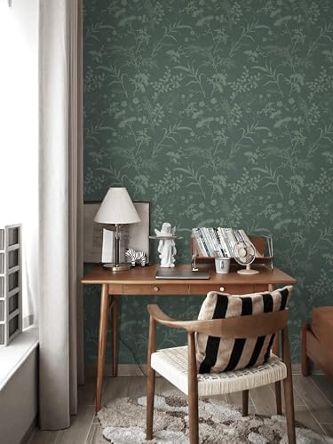 Heroad Sage Green Peel and Stick Wallpaper Boho Floral Contact Paper - Image 4