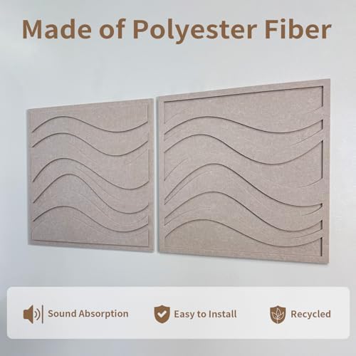 3D Decorative Felt Double-layer Acoustic Panels Wave Pattern - Image 4