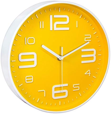 45MinST 10 Inch 3D Number Dial Face Modern Wall Clock, Silent Non-Ticking Round - Image 3