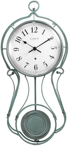 CLXEAST 20" Vintage Pendulum Wall Clock by CLXEAST