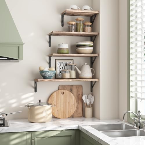 YGEOMER 4 Different Sizes Floating Shelves - Image 6