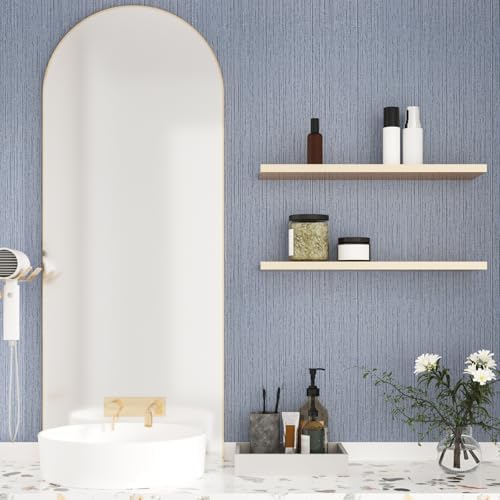 VaryStyle Blue Grasscloth Wallpaper Textured Grass Cloth Peel and Stick - Image 3