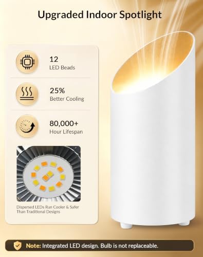 2 Pack Uplights Indoor Floor Can Lights, 3CCT - Image 2