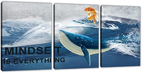 Motivational Canvas Wall Art Quotes Framed Wall Art 3 Pieces Bathroom Decor by Yetaryy