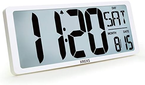 XREXS 16.9 Inch Large Digital Wall Clock Battery Operated by XREXS