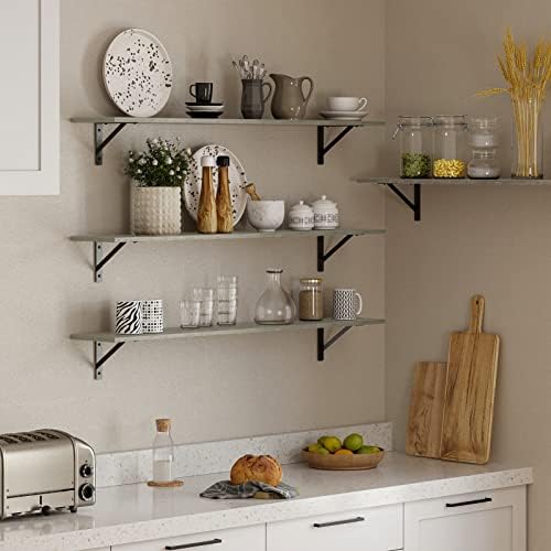 DINZI LVJ Long Wall Shelves, 55.1Inch Wooden Floating Shelves - Image 7