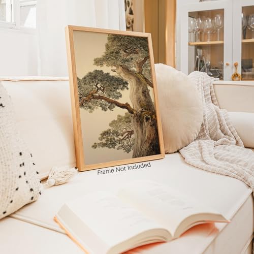 Vintage Japanese Pine Tree Wall Art Oriental Asian Tree Canvas Posters Japan - Image 3
