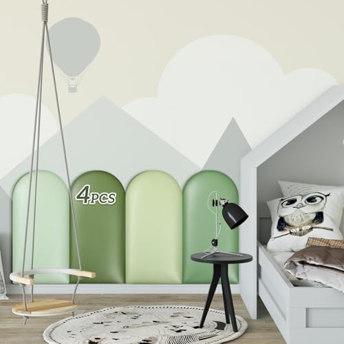 Jetec 4 Pcs Kids Wall Padding Panels, 1.18 Inch Thick Foam Wall Protector by Jetec