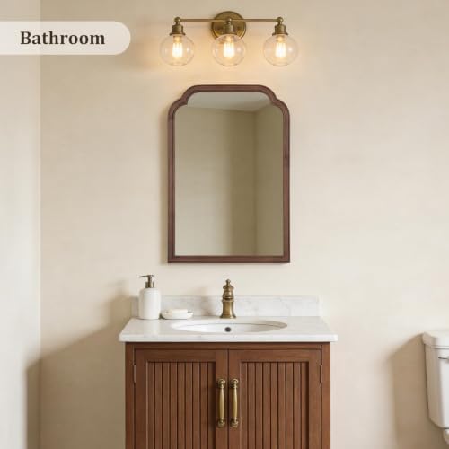 WallBeyond Wooden Framed Wall Mirror, Natural Wood Bathroom Vanity Mirror - Image 2