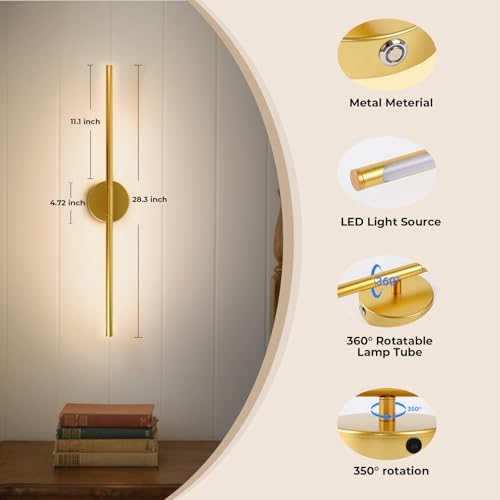 Rechargeable Wall Light Detachable Wireless Dimmable 1 Pack 360°Rotate - Image 5